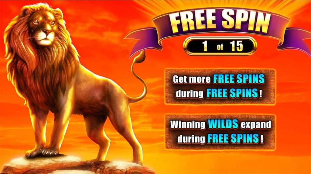 Lions Realm Free Spins screen