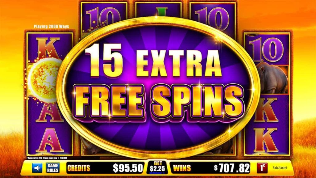 Lions Realm 15 Extra Free Spins screen