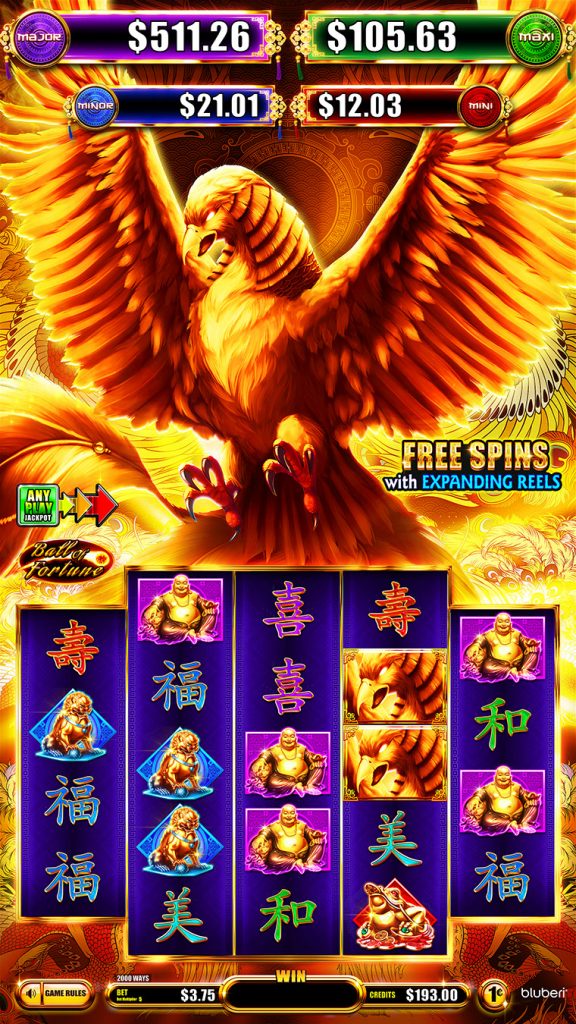 Majestic Phoenix gaming screen
