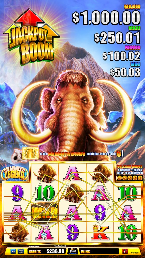 Mammoth Legend Jackpot Boom screen
