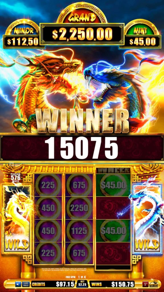Colossal Dragons winner screen